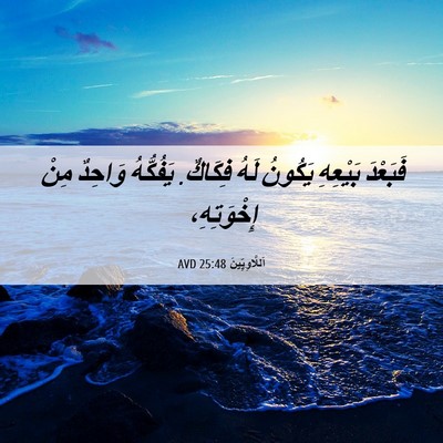 Picture 06 - اَللَّاوِيِّينَ 25:48 AVD - فَبَعْدَ بَيْعِهِ يَكُونُ - Bible Verse Picture