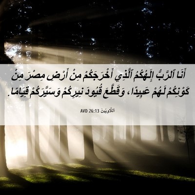Picture 06 - اَللَّاوِيِّينَ 26:13 AVD - أَنَا ٱلرَّبُّ إِلَهُكُمُ - Bible Verse Picture