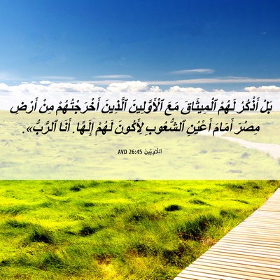 Picture 06 - اَللَّاوِيِّينَ 26:45 AVD - بَلْ أَذْكُرُ لَهُمْ - Bible Verse Picture