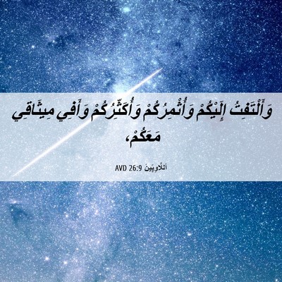 Picture 06 - اَللَّاوِيِّينَ 26:9 AVD - وَأَلْتَفِتُ إِلَيْكُمْ - Bible Verse Picture