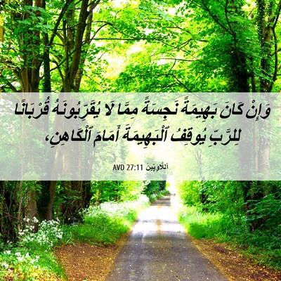 Picture 06 - اَللَّاوِيِّينَ 27:11 AVD - وَإِنْ كَانَ بَهِيمَةً - Bible Verse Picture