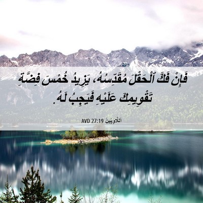 Picture 06 - اَللَّاوِيِّينَ 27:19 AVD - فَإِنْ فَكَّ ٱلْحَقْلَ - Bible Verse Picture