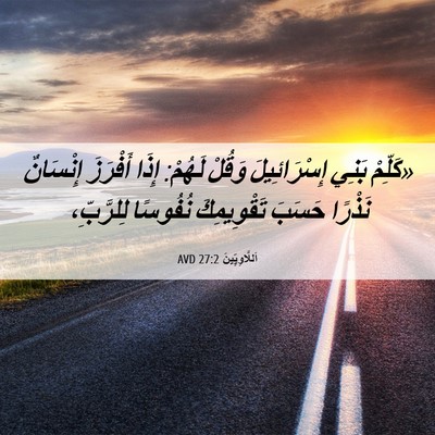 Picture 06 - اَللَّاوِيِّينَ 27:2 AVD - «كَلِّمْ بَنِي - Bible Verse Picture