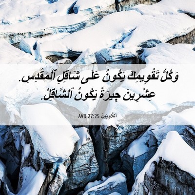 Picture 06 - اَللَّاوِيِّينَ 27:25 AVD - وَكُلُّ تَقْوِيمِكَ - Bible Verse Picture