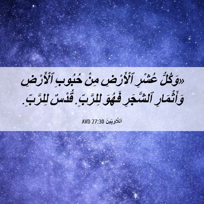 Picture 06 - اَللَّاوِيِّينَ 27:30 AVD - «وَكُلُّ عُشْرِ ٱلْأَرْضِ - Bible Verse Picture
