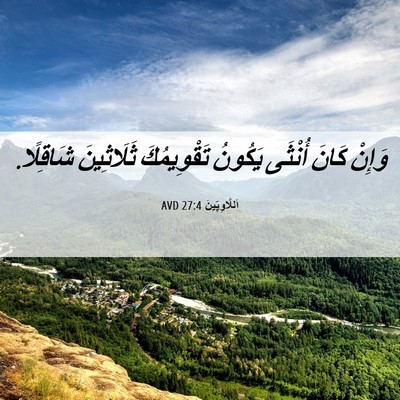 Picture 06 - اَللَّاوِيِّينَ 27:4 AVD - وَإِنْ كَانَ أُنْثَى - Bible Verse Picture