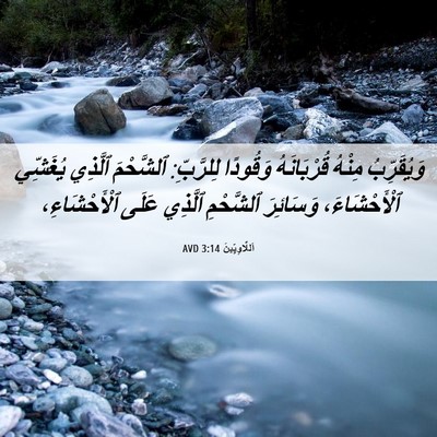 Picture 06 - اَللَّاوِيِّينَ 3:14 AVD - وَيُقَرِّبُ مِنْهُ - Bible Verse Picture