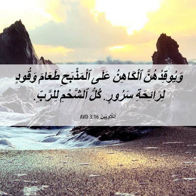 Picture 06 - اَللَّاوِيِّينَ 3:16 AVD - وَيُوقِدُهُنَّ ٱلْكَاهِنُ - Bible Verse Picture