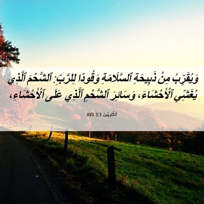 Picture 06 - اَللَّاوِيِّينَ 3:3 AVD - وَيُقَرِّبُ مِنْ - Bible Verse Picture