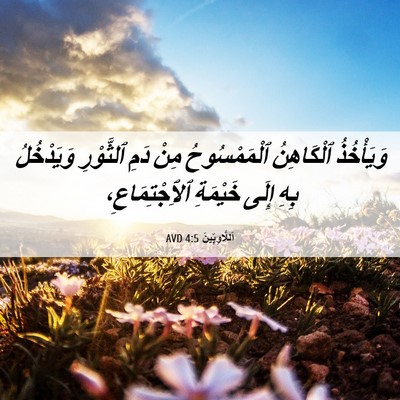 Picture 06 - اَللَّاوِيِّينَ 4:5 AVD - وَيَأْخُذُ ٱلْكَاهِنُ - Bible Verse Picture