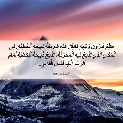 Picture 06 - اَللَّاوِيِّينَ 6:25 AVD - «كَلِّمْ هَارُونَ - Bible Verse Picture