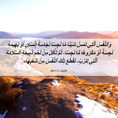 Picture 06 - اَللَّاوِيِّينَ 7:21 AVD - وَٱلنَّفْسُ ٱلَّتِي - Bible Verse Picture