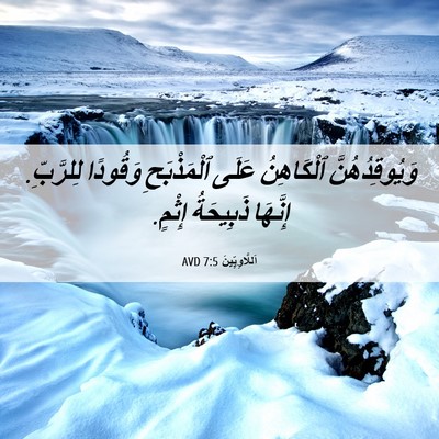 Picture 06 - اَللَّاوِيِّينَ 7:5 AVD - وَيُوقِدُهُنَّ ٱلْكَاهِنُ - Bible Verse Picture