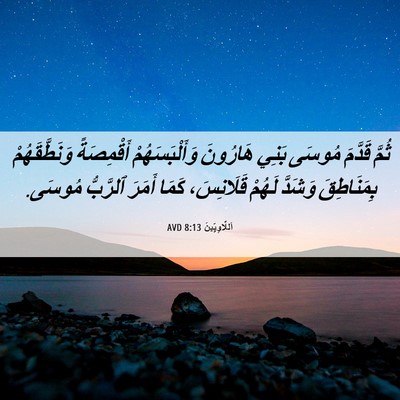 Picture 06 - اَللَّاوِيِّينَ 8:13 AVD - ثُمَّ قَدَّمَ مُوسَى بَنِي - Bible Verse Picture