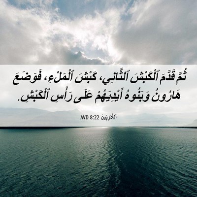 Picture 06 - اَللَّاوِيِّينَ 8:22 AVD - ثُمَّ قَدَّمَ ٱلْكَبْشَ - Bible Verse Picture