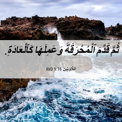 Picture 06 - اَللَّاوِيِّينَ 9:16 AVD - ثُمَّ قَدَّمَ - Bible Verse Picture
