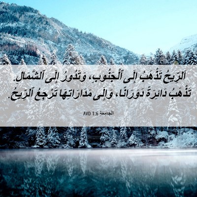 Picture 06 - اَلْجَامِعَةِ 1:6 AVD - اَلرِّيحُ تَذْهَبُ إِلَى - Bible Verse Picture