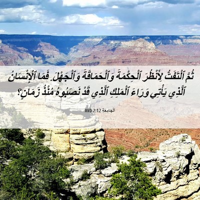 Picture 06 - اَلْجَامِعَةِ 2:12 AVD - ثُمَّ ٱلْتَفَتُّ - Bible Verse Picture