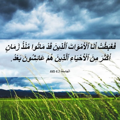 Picture 06 - اَلْجَامِعَةِ 4:2 AVD - فَغَبَطْتُ أَنَا - Bible Verse Picture