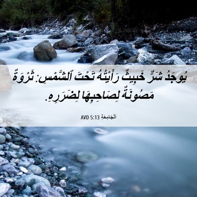 Picture 06 - اَلْجَامِعَةِ 5:13 AVD - يُوجَدُ شَرٌّ خَبِيثٌ - Bible Verse Picture