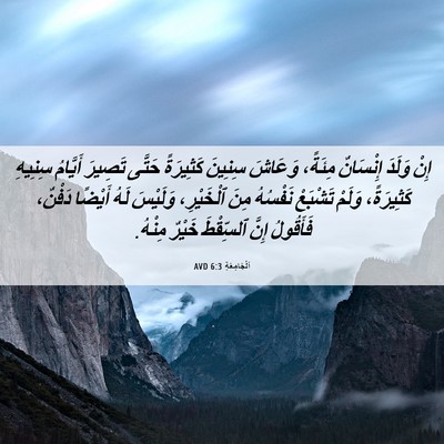 Picture 06 - اَلْجَامِعَةِ 6:3 AVD - إِنْ وَلَدَ إِنْسَانٌ - Bible Verse Picture