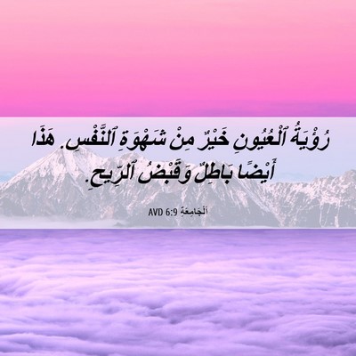 Picture 06 - اَلْجَامِعَةِ 6:9 AVD - رُؤْيَةُ ٱلْعُيُونِ - Bible Verse Picture