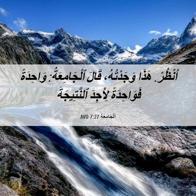 Picture 06 - اَلْجَامِعَةِ 7:27 AVD - اُنْظُرْ. هَذَا - Bible Verse Picture
