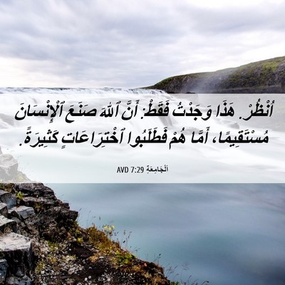 Picture 06 - اَلْجَامِعَةِ 7:29 AVD - اُنْظُرْ. هَذَا وَجَدْتُ - Bible Verse Picture