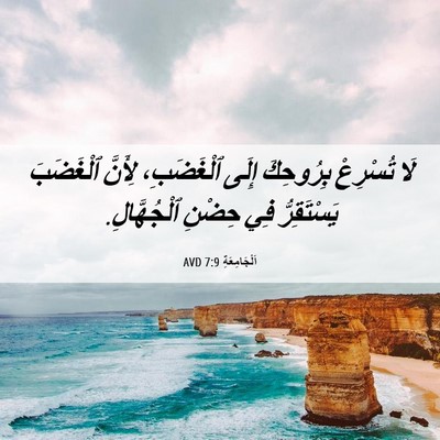 Picture 06 - اَلْجَامِعَةِ 7:9 AVD - لَا تُسْرِعْ بِرُوحِكَ - Bible Verse Picture
