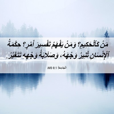 Picture 06 - اَلْجَامِعَةِ 8:1 AVD - مَنْ كَٱلْحَكِيمِ؟ وَمَنْ - Bible Verse Picture