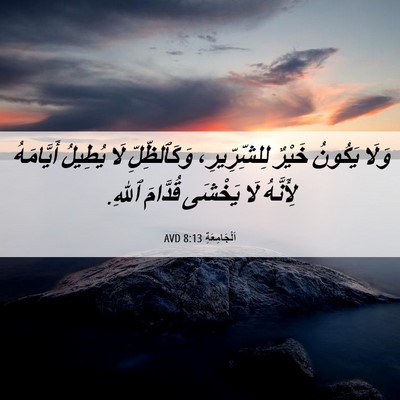 Picture 06 - اَلْجَامِعَةِ 8:13 AVD - وَلَا يَكُونُ خَيْرٌ - Bible Verse Picture