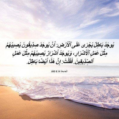 Picture 06 - اَلْجَامِعَةِ 8:14 AVD - يُوجَدُ بَاطِلٌ يُجْرَى - Bible Verse Picture