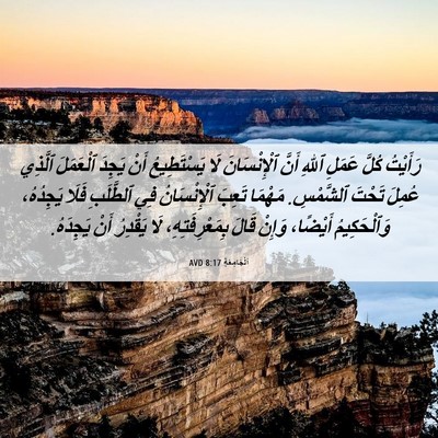 Picture 06 - اَلْجَامِعَةِ 8:17 AVD - رَأَيْتُ كُلَّ عَمَلِ - Bible Verse Picture