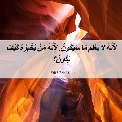 Picture 06 - اَلْجَامِعَةِ 8:7 AVD - لِأَنَّهُ لَا يَعْلَمُ مَا - Bible Verse Picture