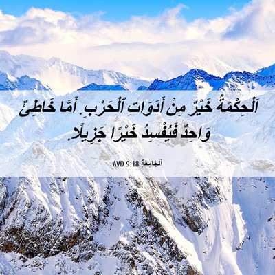 Picture 06 - اَلْجَامِعَةِ 9:18 AVD - اَلْحِكْمَةُ خَيْرٌ مِنْ - Bible Verse Picture