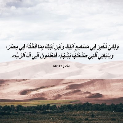 Picture 06 - اَلْخُرُوجُ 10:2 AVD - وَلِكَيْ تُخْبِرَ فِي - Bible Verse Picture