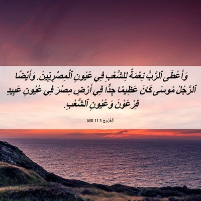 Picture 06 - اَلْخُرُوجُ 11:3 AVD - وَأَعْطَى ٱلرَّبُّ - Bible Verse Picture