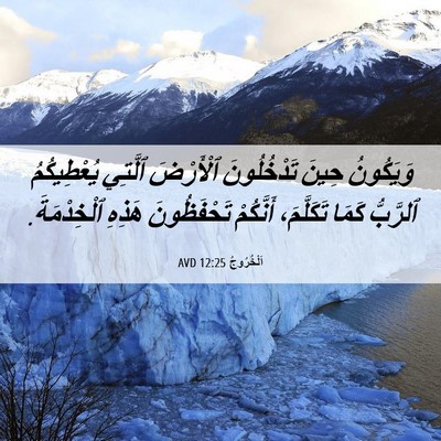 Picture 06 - اَلْخُرُوجُ 12:25 AVD - وَيَكُونُ حِينَ - Bible Verse Picture