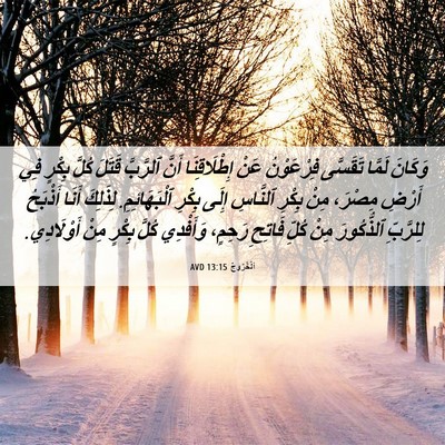 Picture 06 - اَلْخُرُوجُ 13:15 AVD - وَكَانَ لَمَّا تَقَسَّى - Bible Verse Picture