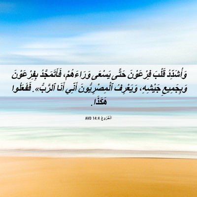 Picture 06 - اَلْخُرُوجُ 14:4 AVD - وَأُشَدِّدُ قَلْبَ - Bible Verse Picture