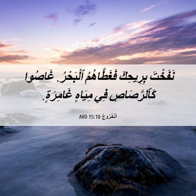Picture 06 - اَلْخُرُوجُ 15:10 AVD - نَفَخْتَ بِرِيحِكَ - Bible Verse Picture
