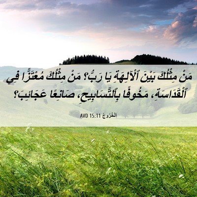 Picture 06 - اَلْخُرُوجُ 15:11 AVD - مَنْ مِثْلُكَ بَيْنَ - Bible Verse Picture