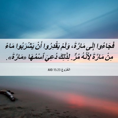 Picture 06 - اَلْخُرُوجُ 15:23 AVD - فَجَاءُوا إِلَى مَارَّةَ، - Bible Verse Picture