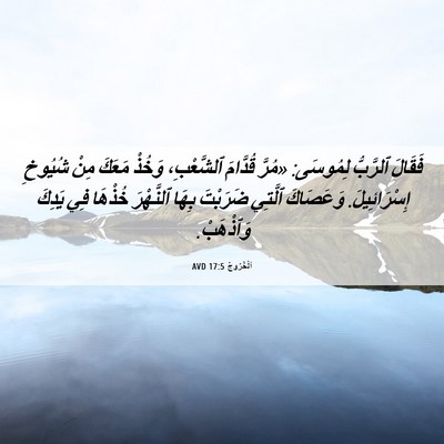 Picture 06 - اَلْخُرُوجُ 17:5 AVD - فَقَالَ ٱلرَّبُّ لِمُوسَى: - Bible Verse Picture