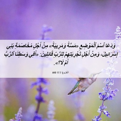 Picture 06 - اَلْخُرُوجُ 17:7 AVD - وَدَعَا ٱسْمَ ٱلْمَوْضِعِ - Bible Verse Picture