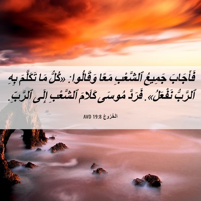 Picture 06 - اَلْخُرُوجُ 19:8 AVD - فَأَجَابَ جَمِيعُ - Bible Verse Picture