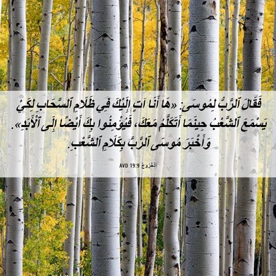 Picture 06 - اَلْخُرُوجُ 19:9 AVD - فَقَالَ ٱلرَّبُّ لِمُوسَى: - Bible Verse Picture