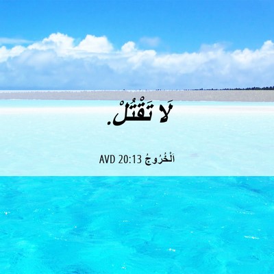 Picture 06 - اَلْخُرُوجُ 20:13 AVD - لَا - Bible Verse Picture
