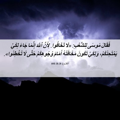 Picture 06 - اَلْخُرُوجُ 20:20 AVD - فَقَالَ مُوسَى لِلشَّعْبِ: - Bible Verse Picture