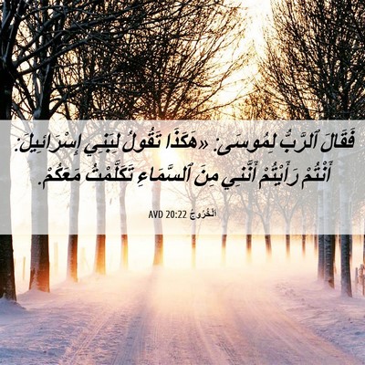 Picture 06 - اَلْخُرُوجُ 20:22 AVD - فَقَالَ ٱلرَّبُّ لِمُوسَى: - Bible Verse Picture